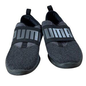 Puma Solid Black Slip On Low Top Sneakers Size 7.5 Close toe